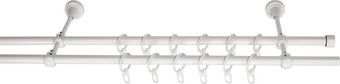 Карниз для штор Legrand Кованный 2.4м 2-х рядный 58123842 (белый матовый)