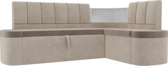 Угловой диван Mebelico Тефида 107512 (левый, коричневый/бежевый)