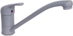 Смеситель Tolero Кухонный низкий №701 (серый)