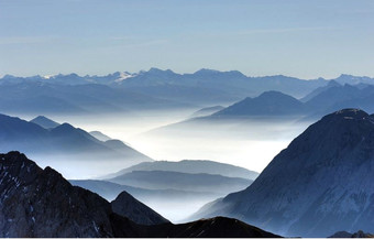 Фотообои Citydecor Горный туман с защитным покрытием 400x254