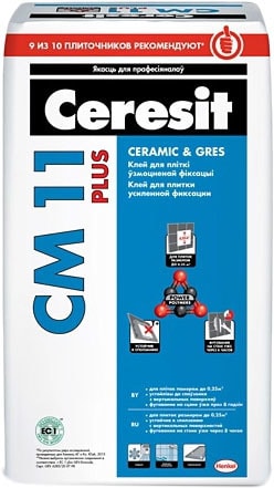 Клей для плитки Ceresit CM 11 Plus (25 кг)