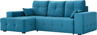 Угловой диван PirroGroup Питсбург угловой (левый, велюр, velvet azure)