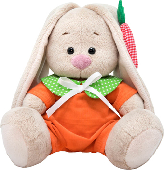 Классическая игрушка BUDI BASA Collection Зайка Ми в оранжевом комбинезоне SidX-484 (15 см)