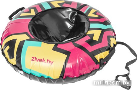 Тюбинг 21vek Vortex ТВ107 (желтый/бирюзовый/черный)