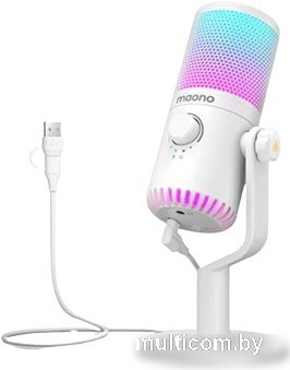 Проводной микрофон Maono DM30 RGB (белый)