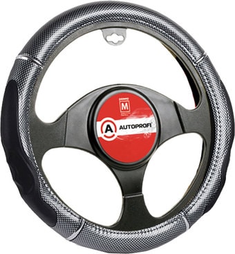 Оплетка на руль Autoprofi GL-1025 CARBON (M) (серый)