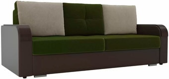 Диван Лига диванов Мейсон 102141 (зеленый/коричневый/бежевый)