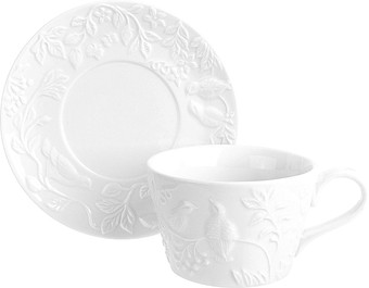 Чашка с блюдцем Elan Gallery Птички на ветке 540198