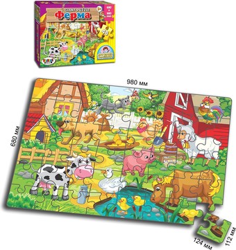 Мозаика/пазл Topgame Гигант Ферма 01407 (48 эл.)