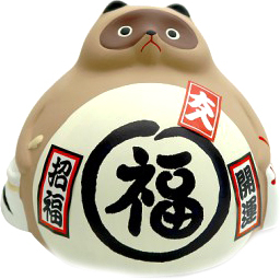 Статуэтка Hatamoto Манэки Енот ME-01 (коричневый)