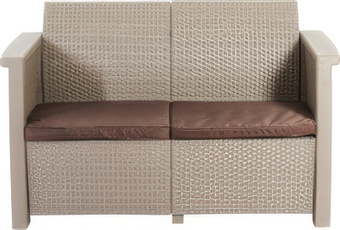 Садовый диван Keter Toledo Love Seat 254011 (капучино)