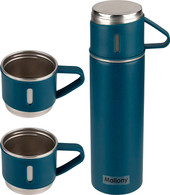 Термос Mallony Festa с кружками 500мл (синий)