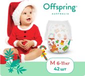 Трусики-подгузники Offspring M 6-11кг Новый год (42 шт)