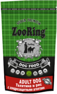Сухой корм для собак ZooRing Adult Dog Телятина и рис 2 кг
