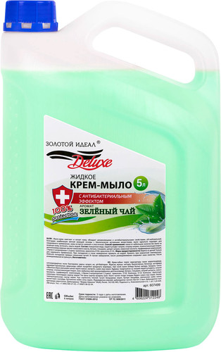 Золотой идеал Мыло жидкое Deluxe Зеленый чай 606074997498 5 л
