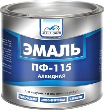 Эмаль Alpha Color ПФ-115 0.8 кг (светло-серый)