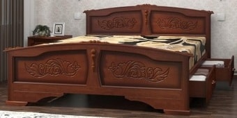 Кровать Bravo Мебель Елена 120x200 (с ящиками, орех)
