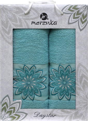 Набор полотенец Merzuka 50x90/70х140 11292 (2 шт, бирюзовый)