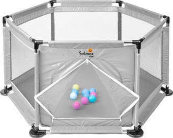 Игровой манеж Solmax&Kids ZV97981 (серый)