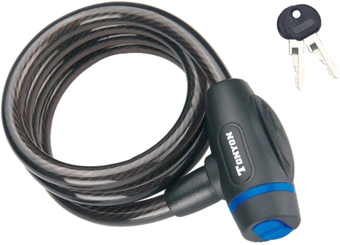 Тросовый велосипедный замок Tonyon 12x1800 533K-1218 (черный)