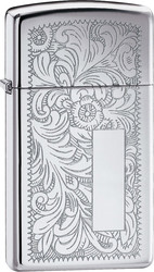 Зажигалка Zippo Slim Venetian 1652 High Polish Chrome