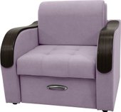 Кресло Сириус Лидер-1 НПБ 105x110 (Eva 13 велюр светло-фиолетовый)