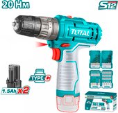 Ударная дрель-шуруповерт Total TOSLI240467 (с 2-мя АКБ)