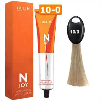 Крем-краска Ollin Professional N-Joy Color Cream 10/0 светлый блондин 100 мл