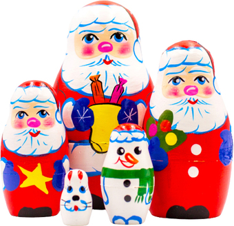 Развивающая игра Брестская Матрешка Для новогоднего декора (набор 5 шт)