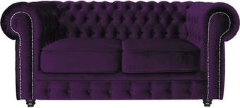 Диван Brioli Честер Классик двухместный (микровелюр, В40 фиолетовый)