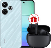 Смартфон Xiaomi Redmi 13 8GB/256GB с NFC международная версия (океанский синий) и наушники Xiaomi Redmi Buds 4 Active (черный) по акции
