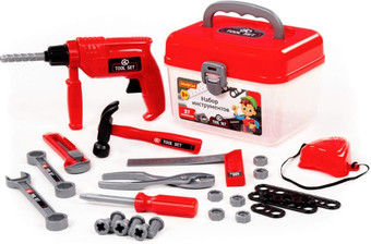 Набор инструментов игрушечных Полесье №28 в чемоданчике 92427 (27 элементов)