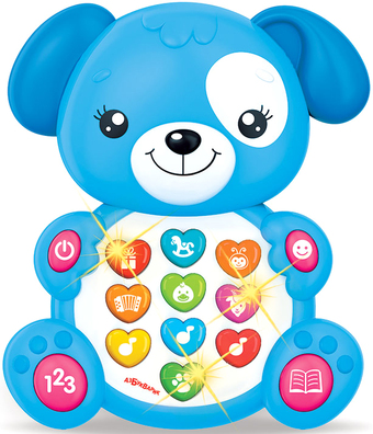 Музыкальная игрушка Азбукварик Зверята с огоньками. Щенок