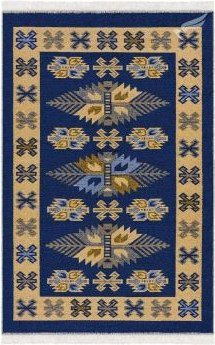 Ковер для жилой комнаты Shahintex Etno Icarpet 120x180 001 455412 (сапфир)
