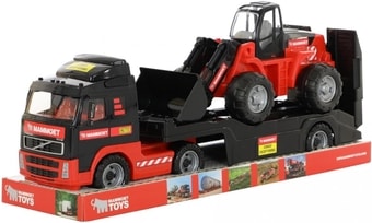 Игрушечный транспорт Полесье Трейлер + трактор Mammoet Volvo (в лотке) 57105