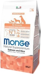 Корм для собак Monge All Breeds Puppy & Junior Salmone and Rice 0.8 кг