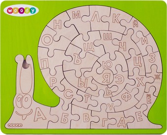 Мозаика/пазл Woody Умная улитка. Планшет 02666