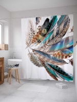 Шторка-занавеска для ванны JoyArty Декоративные перья sc_20238