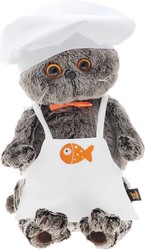 Мягкая игрушка Basik&Ko Басик Кот-кулинар со сковородкой (25 см) [Ks25-021]