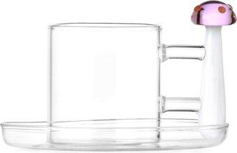 Чашка с блюдцем Ichendorf Milano Alice 0935209031 (розовый гриб)