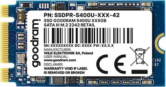 SSD GOODRAM S400U 120GB SSDPR-S400U-120-42