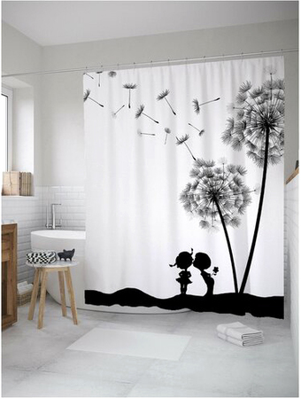 Шторка-занавеска для ванны JoyArty Романтика у одуванчиков sc_8364