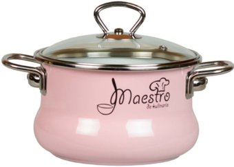Кастрюля СтальЭмаль Maestro 8SO165S (розовый)