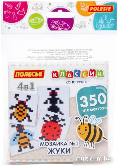 Конструктор Полесье Классик 67491 Мозаика №1 (жуки)
