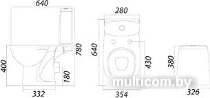 Унитаз Colombo Акцент скандинавский Basic S12842500