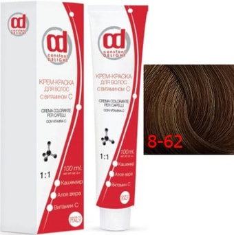 Крем-краска для волос Constant Delight Crema Colorante с витамином С 8/62 светло-русый шоколадно-пеп.