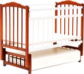 Детская кроватка Bambini 02 (светлый орех/белый)