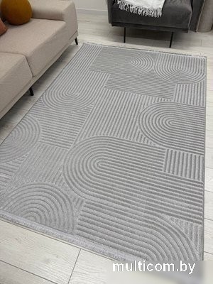 Ковер для жилой комнаты Radjab Carpet Моника Прямоугольник MC 402A 12574RK (0.8x1.5, L.Grey)