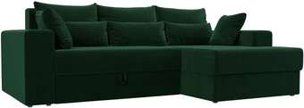 Угловой диван Mebelico Майами 15 114916 (правый, велюр, зеленый)