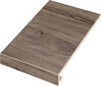 Керамогранит (плитка грес) Zeus Ceramica Allwood Brown Ступень Угловая Левая 345x150